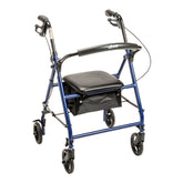 drive Steel Rollator with 6 Inch Wheels, Blue